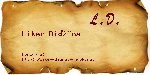 Liker Diána névjegykártya